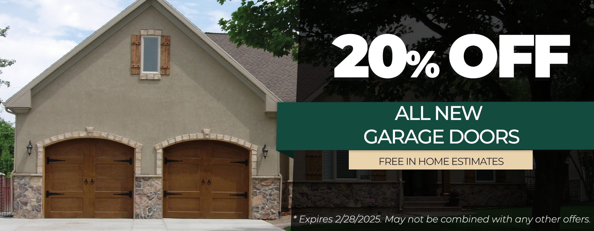 20% Off All New Garage Doors Offer